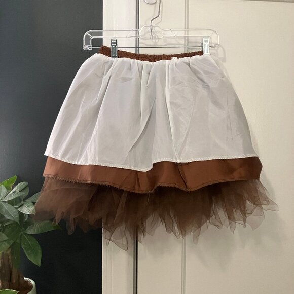 🏁 Cosplay Layered Chocolate Brown Tulle Tutu Skirt, Women's Small-Medium - Picture 6 of 10